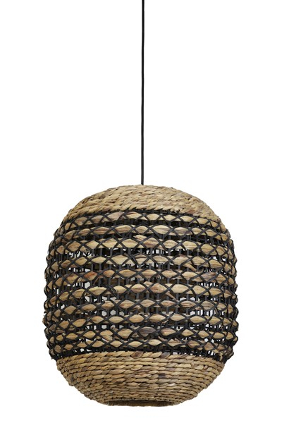 Hanglamp Loursa Naturel/Zwart