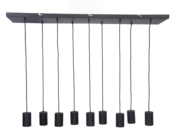 Hanglamp Trecate 9-Lichts Zwart