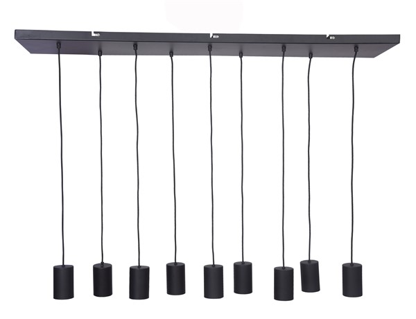 Hanglamp Trecate 9-Lichts Zwart