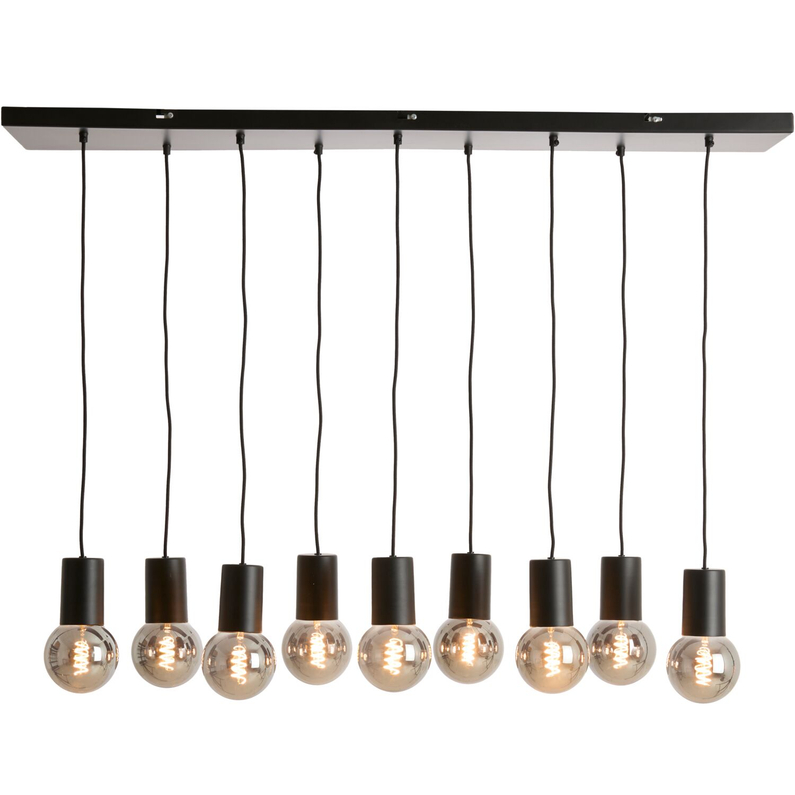 Hanglamp Trecate 9-Lichts Zwart