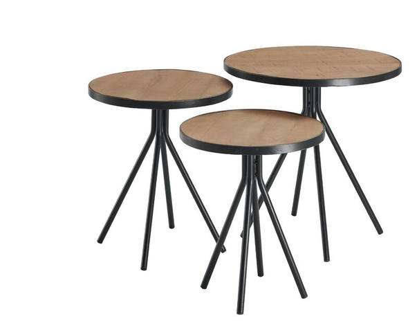 Bijzettafel Chiva Set/3 Bruin