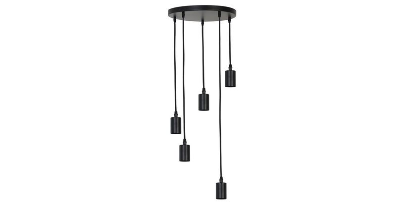 Hanglamp Elong 5-Lichts Zwart