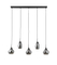 Hanglamp Lungo 5-Lichts Smoke