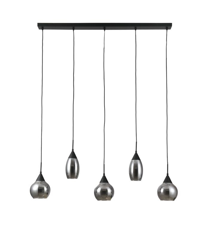 Hanglamp Lungo 5-Lichts Smoke