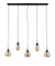 Hanglamp Lungo 5-Lichts Amber
