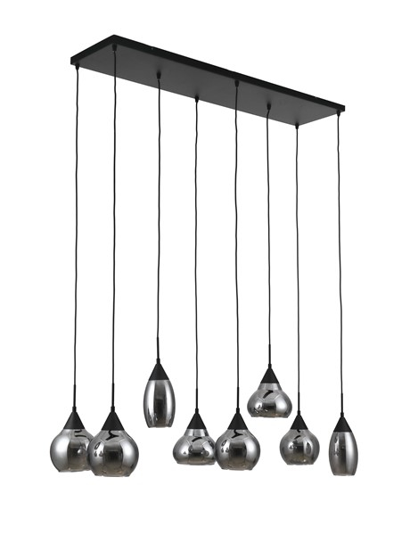Hanglamp Lungo 8-Lichts Smoke