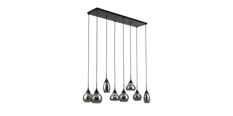 Hanglamp Lungo 8-Lichts Smoke
