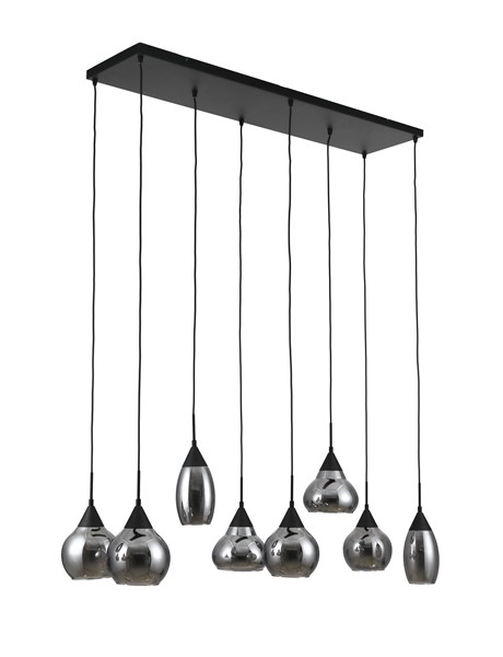 Hanglamp Lungo 8-Lichts Smoke