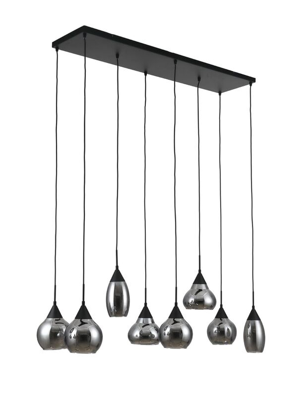 Hanglamp Lungo 8-Lichts Smoke