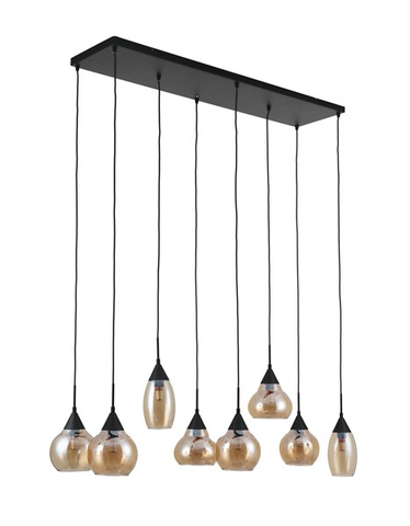 Hanglamp Lungo 8-Lichts Amber