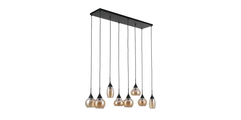 Hanglamp Lungo 8-Lichts Amber