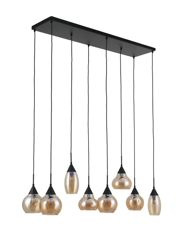 Hanglamp Lungo 8-Lichts Amber