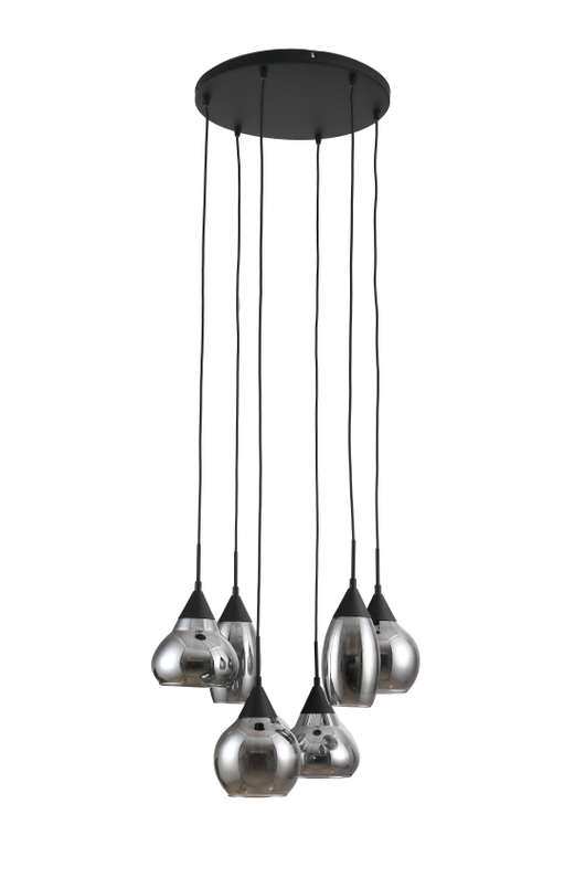 Hanglamp Lungo 6-Lichts Smoke