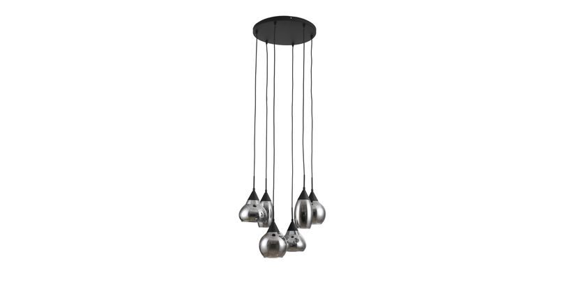 Hanglamp Lungo 6-Lichts Smoke