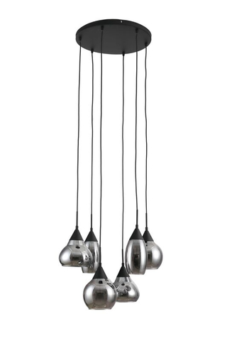 Hanglamp Lungo 6-Lichts Smoke