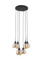Hanglamp Lungo 6-Lichts Amber