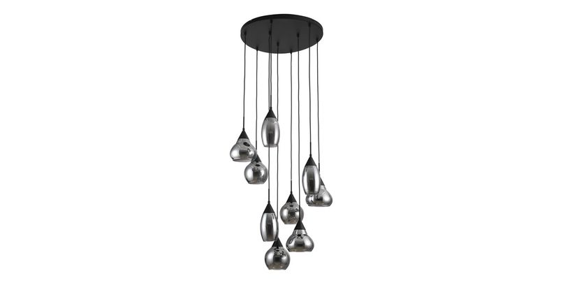 Hanglamp Lungo 9-Lichts Smoke