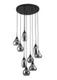 Hanglamp Lungo 9-Lichts Smoke
