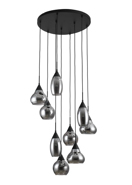 Hanglamp Lungo 9-Lichts Smoke