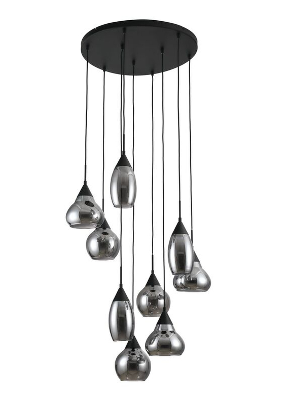 Hanglamp Lungo 9-Lichts Smoke