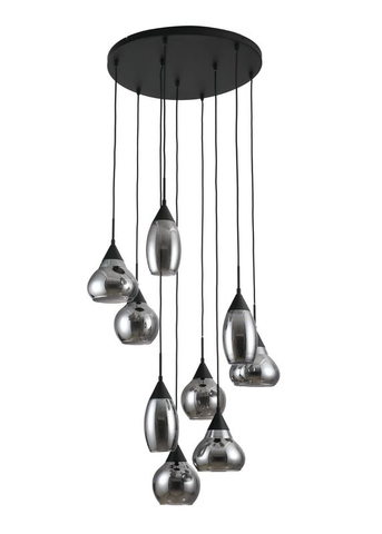 Hanglamp Lungo 9-Lichts Smoke