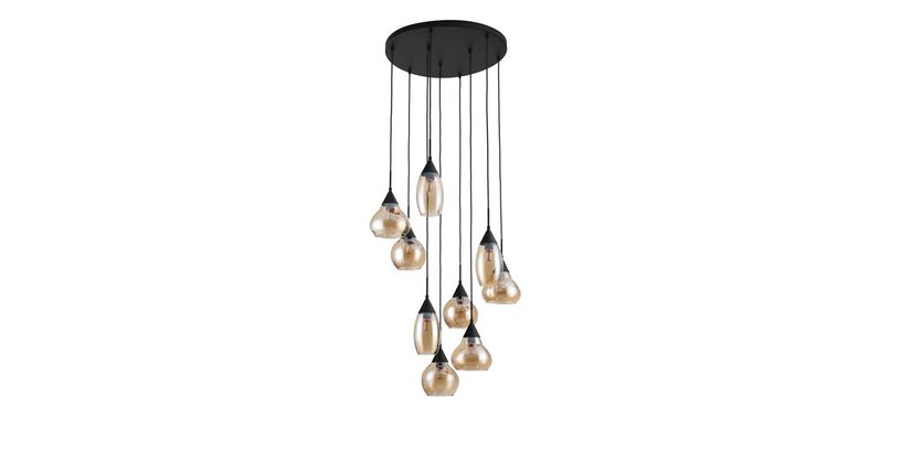 Hanglamp Lungo 9-Lichts Amber