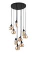 Hanglamp Lungo 9-Lichts Amber