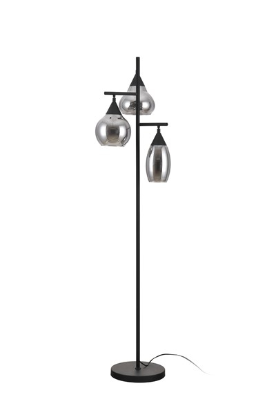 Vloerlamp Lungo 3-Lichts Smoke