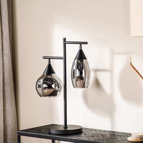 Tafellamp Lungo 2-Lichts Smoke