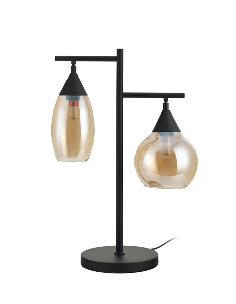 Tafellamp Lungo 2-Lichts Amber