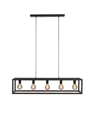 Hanglamp Tiamo 5-Lichts Zwart