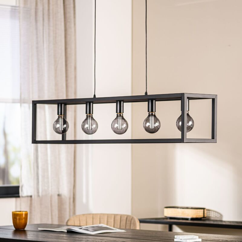 Hanglamp Tiamo 5-Lichts Zwart