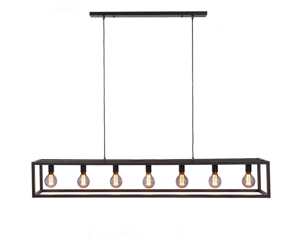 Hanglamp Tiamo 7-Lichts Zwart