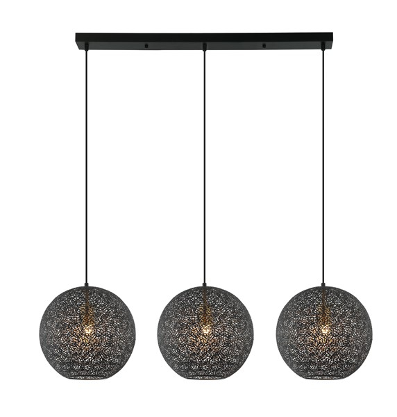 Hanglamp Tossica 3-Lichts Zwart
