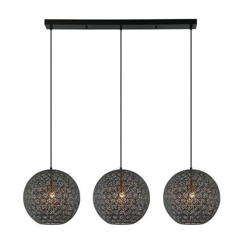 Hanglamp Tossica 3-Lichts Zwart
