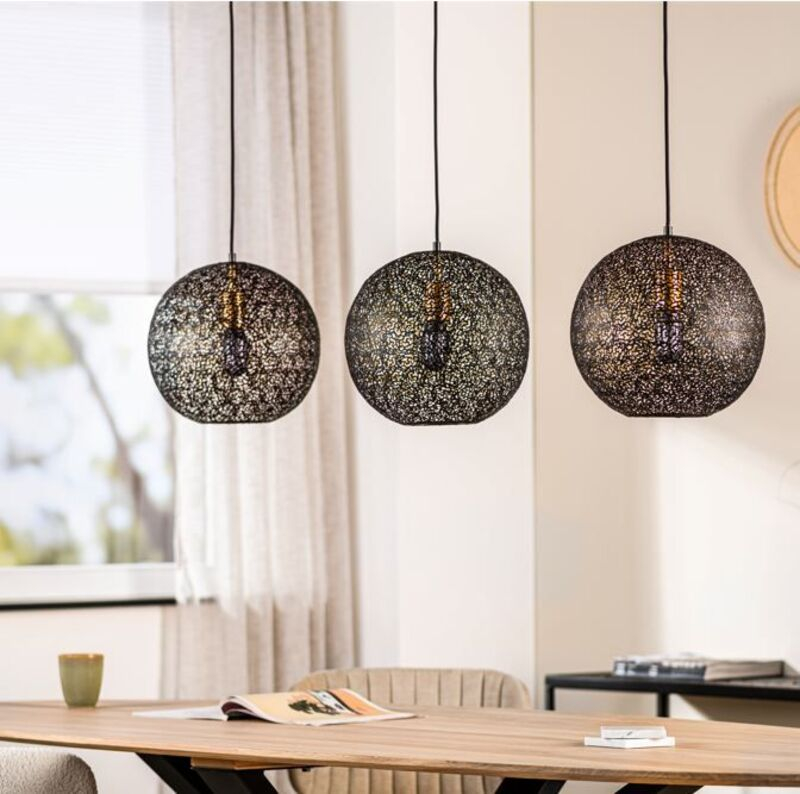 Hanglamp Tossica 3-Lichts Zwart