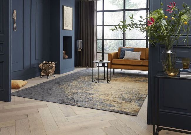 INHOUSE Vloerkleed Russelo Zand/Koper