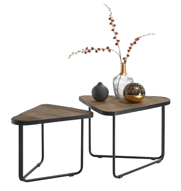 Bijzettafel Ussita Naturel Set/2 