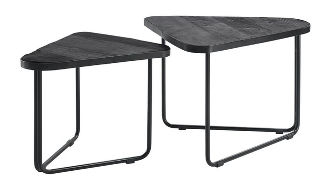 Bijzettafel Ussita Zwart Set/2