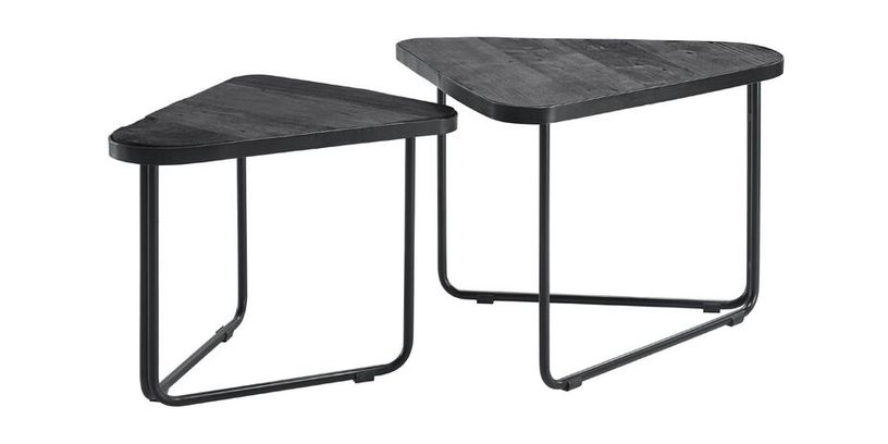 Bijzettafel Ussita Zwart Set/2