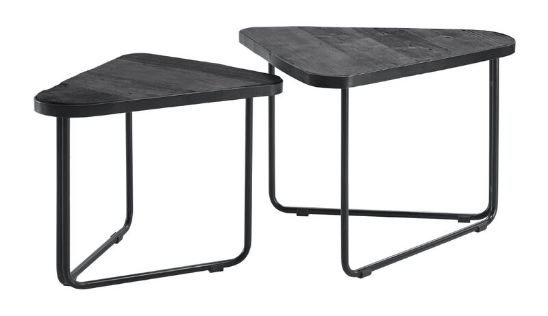 Bijzettafel Ussita Zwart Set/2