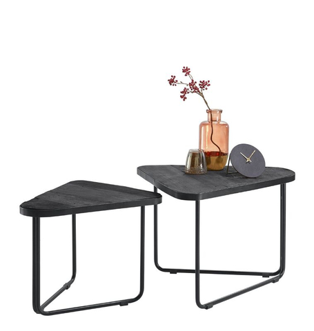 Bijzettafel Ussita Zwart Set/2