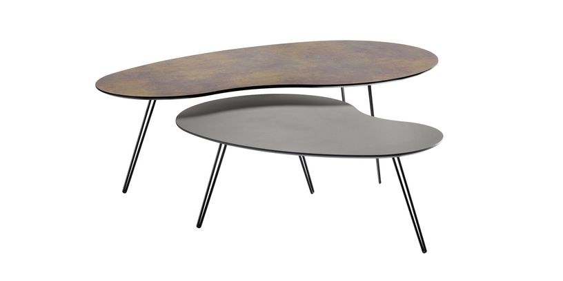 INHOUSE Salontafel Yania Bruin/Grijs Set/2