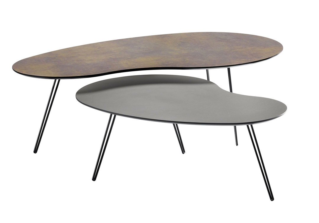 INHOUSE Salontafel Yania Bruin/Grijs Set/2