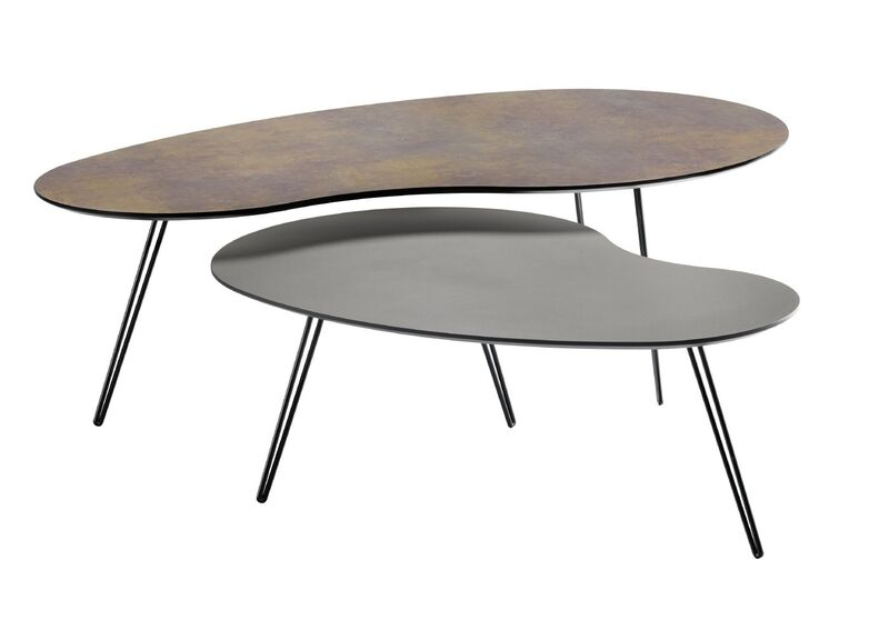 INHOUSE Salontafel Yania Bruin/Grijs Set/2