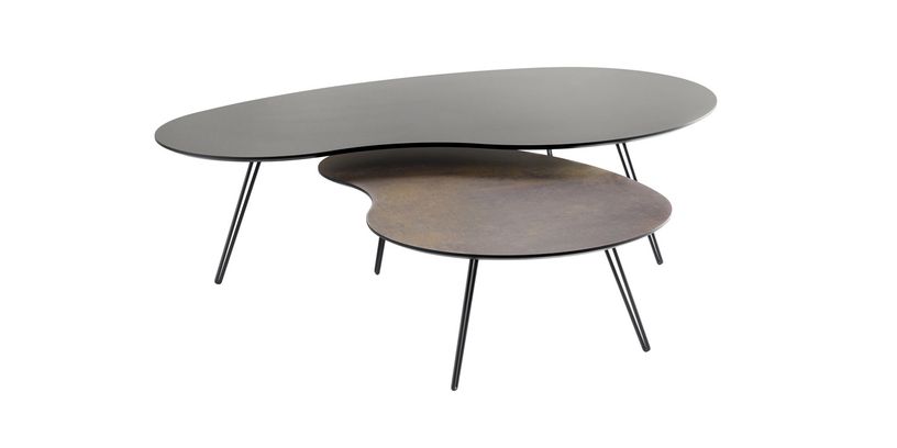 INHOUSE Salontafel Yania Grijs/Bruin Set/2