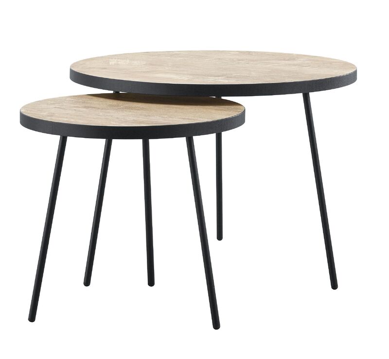 Bijzettafel Zena Set/2 Orange Teak