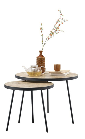 Bijzettafel Zena Set/2 Orange Teak