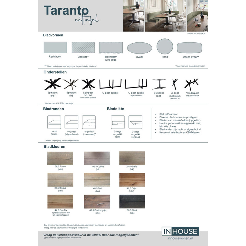 INHOUSE Eettafel Taranto Zwart