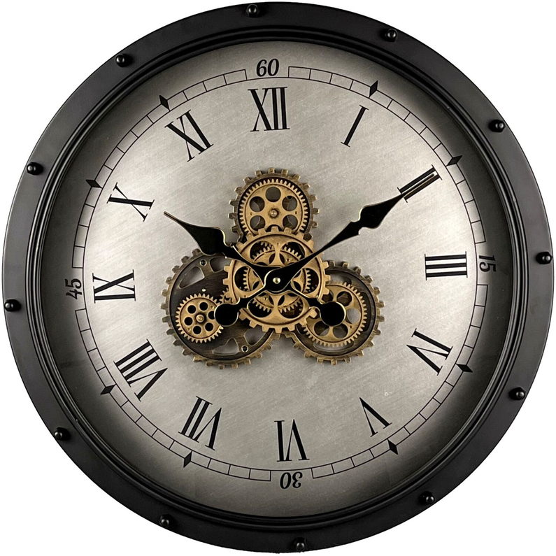 Klok Nimar 41 Ø60 Black/Brass/Beige